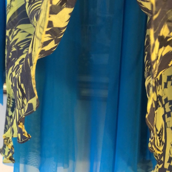 🦋 dianaira Silk open lightweight abstract print open front over blouse/Jacket - Picture 5 of 14